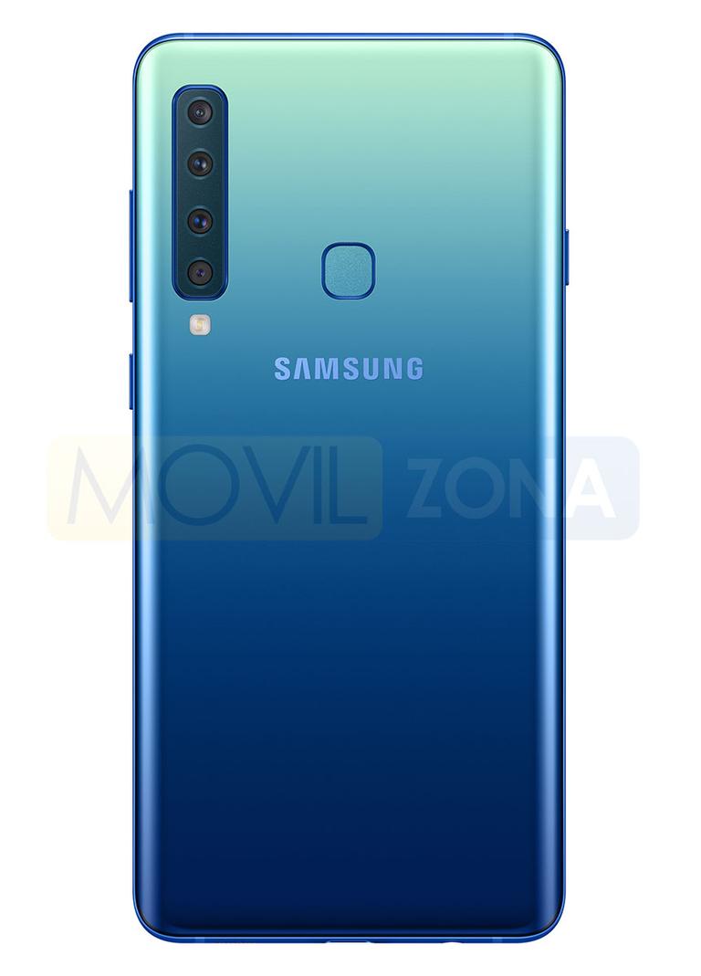 Samsung Galaxy A9 cuatro cámaras color azul