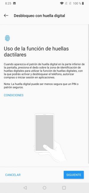 Lector huellas alta OnePlus 6T