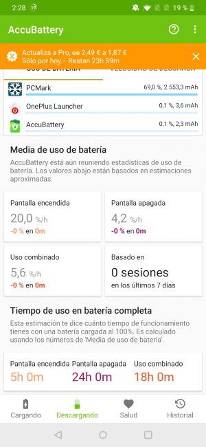 Consumo del OnePlus 6T