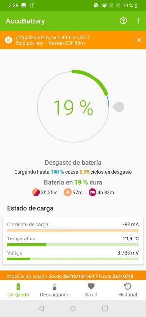 Autonomía en uso del OnePlus 6T