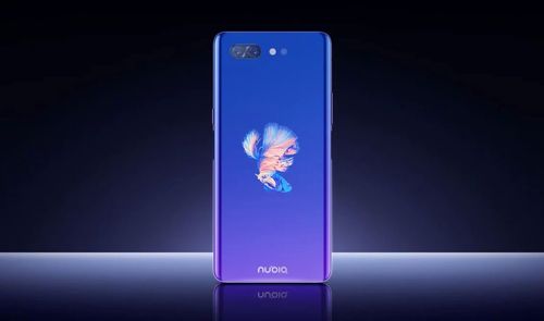 Nuevo teléfono Nubia X con fondo negro