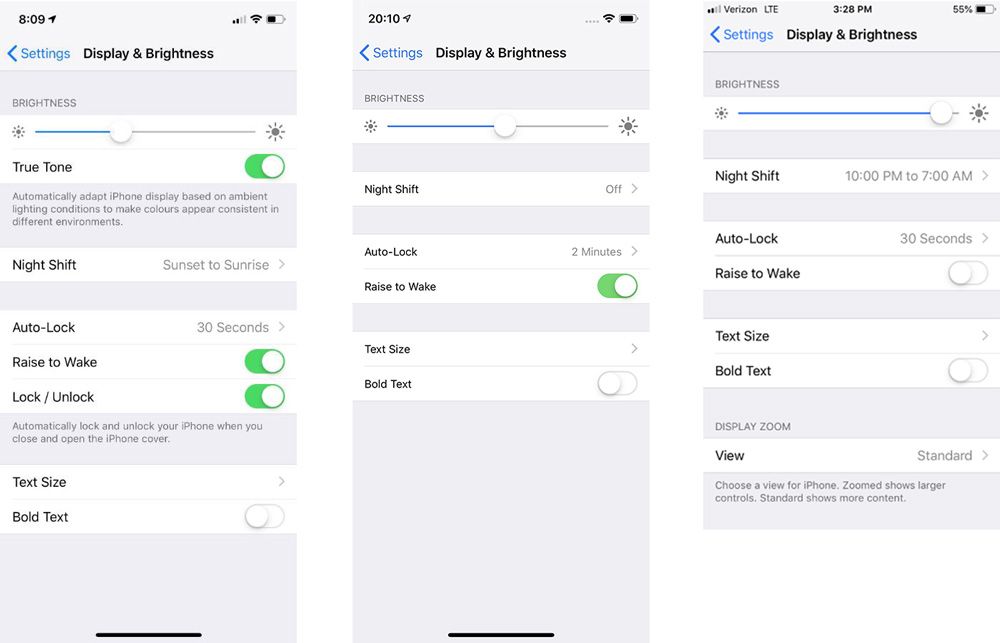 Ajuste True Tone disponible para la pantalla de iPhone