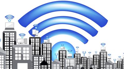 Logo WiFi red pública con fondo blanco