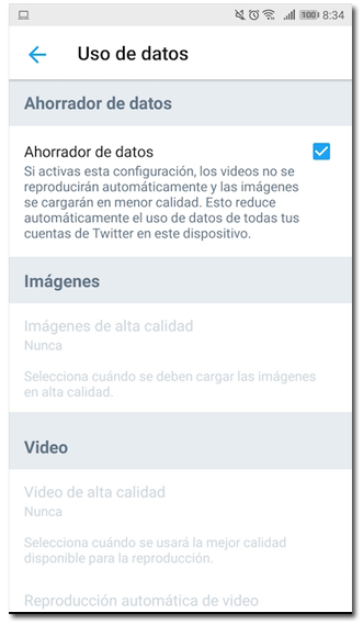 ahorro datos twitter