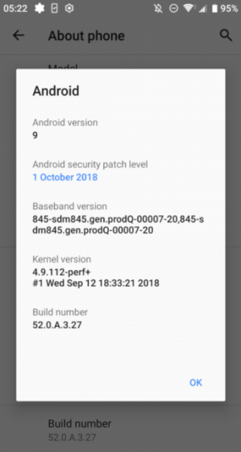 android 9 xperia