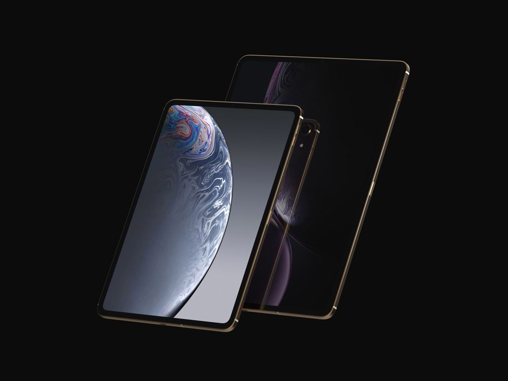 Carcasa y pantalla del iPad Pro 2018 conceptual