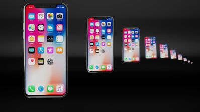 iPhone X sobre fondo oscuro