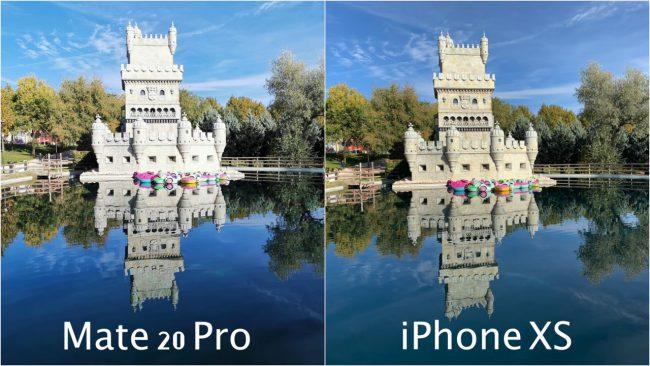 Foto en automático con HDR comparado con Huawei Mate 20 Pro y el iPhone XS