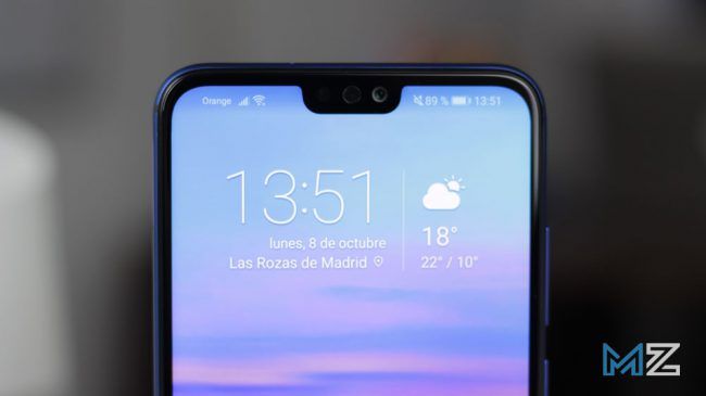 Notch en la pantalla del Honor 8X