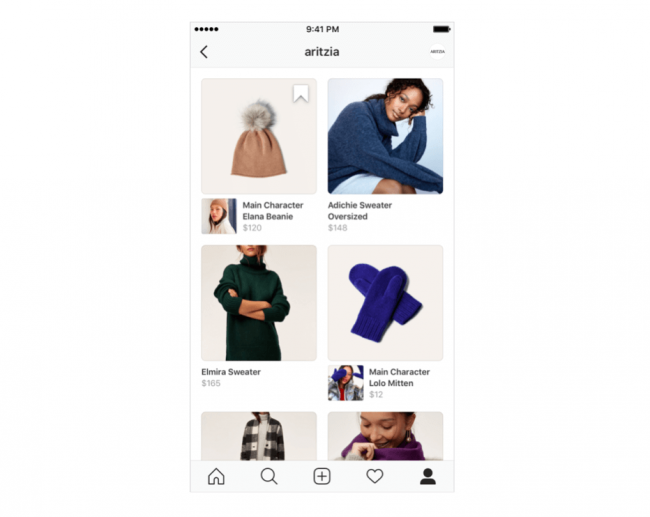 Nuevo perfil productos en Instagram