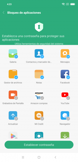Apps instaladas en el Xiaomi Mi 8 Pro