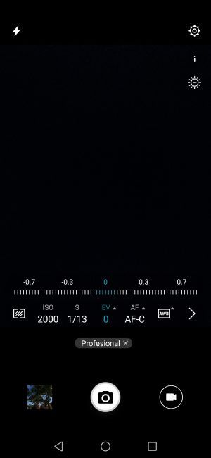 Modo pro en la cámara del Honor 8X