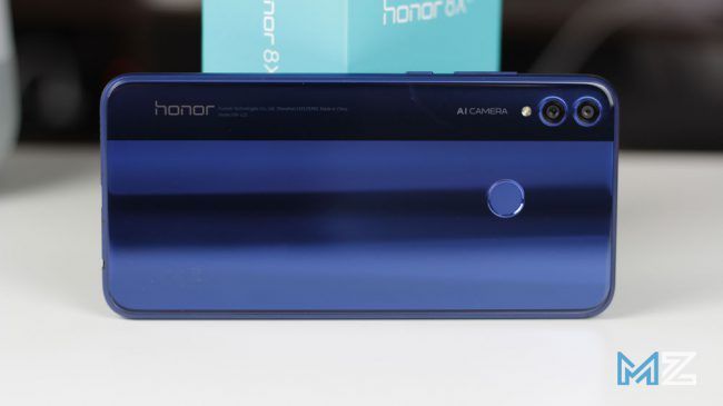 Diseño trasera Honor 8X