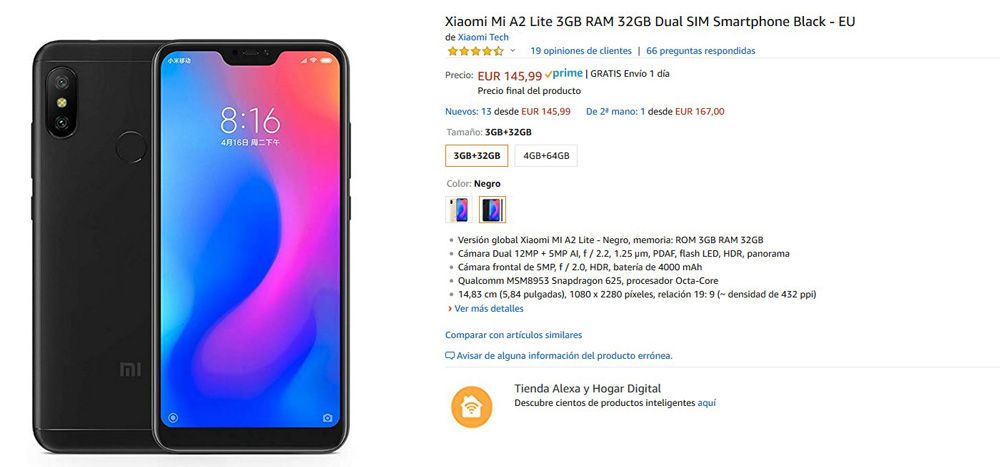 Oferta del Xiaomi Mi A2 Lite