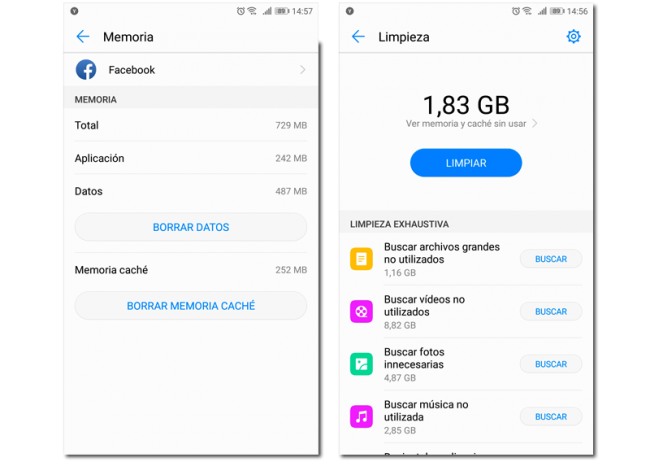 memoria caché Android