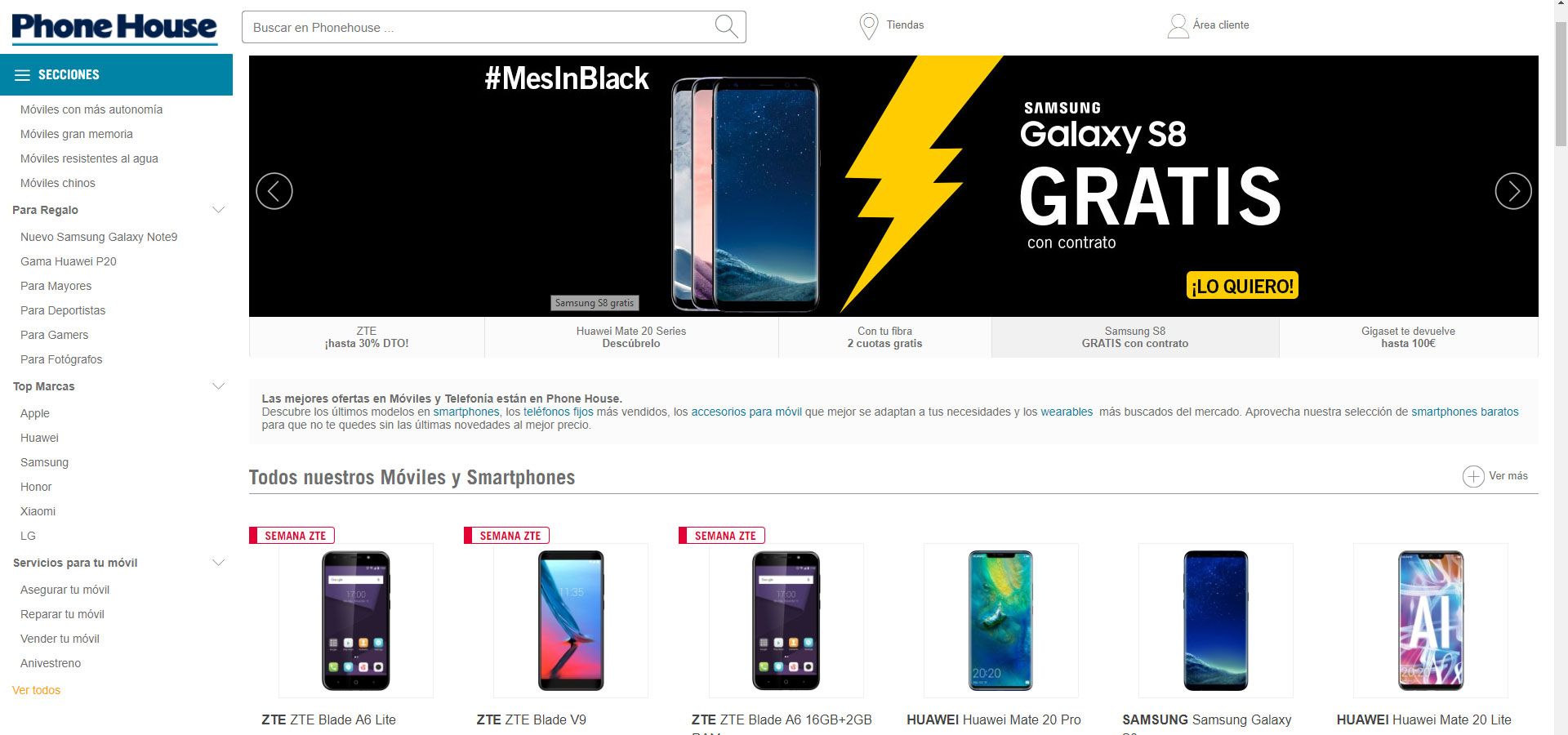 comprar móviles en black friday