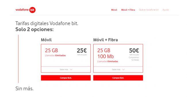 vodafone bit: nuevas tarifas low cost para competir
