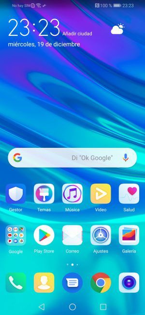 Escritorio del Huawei P Smart 2019