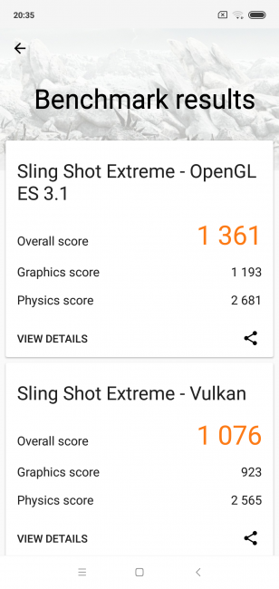 Resultados 3D mark Xiaomi Mi 8 Lite