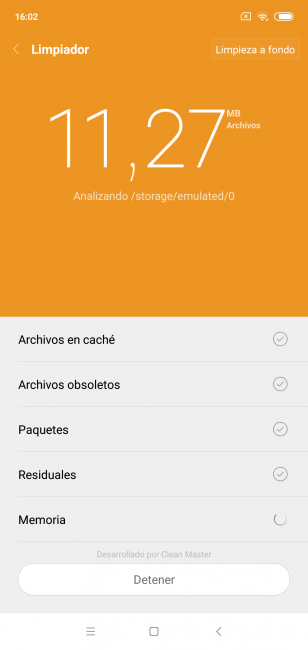 Aplicaicón de estado del Xiaomi Mi 8 Lite