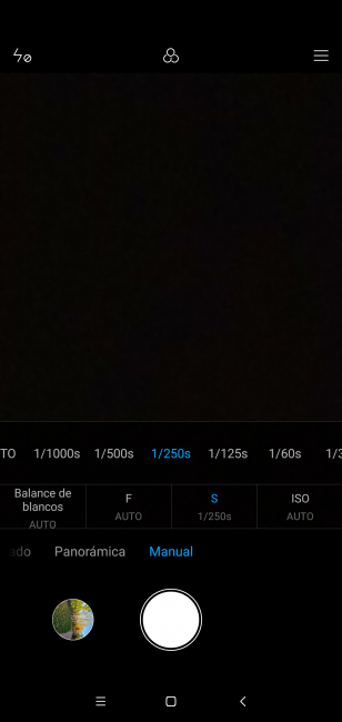 Opciones de la app cámara del Xiaomi Mi 8 Lite