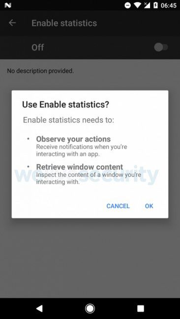 permisos troyano android paypal