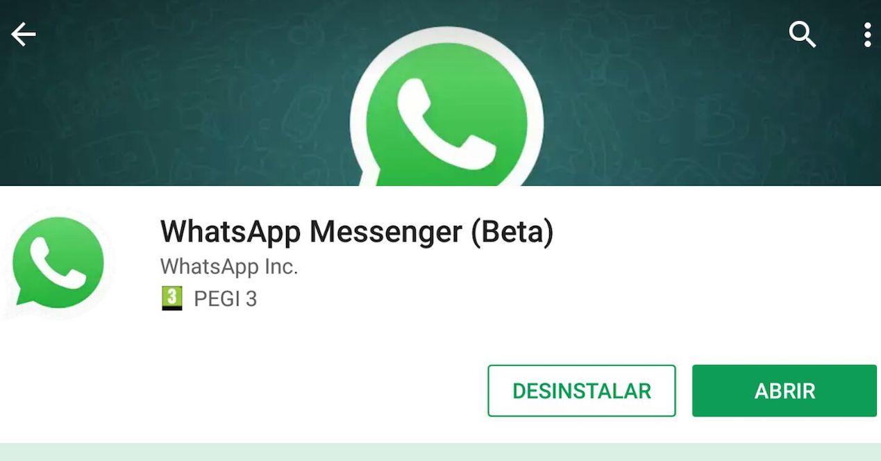 beta de WhatsApp para Android