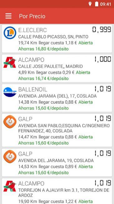 Gasolineras de España