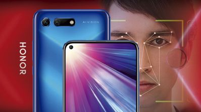 Honor View20 3D cámara y cara analizada biométricamente