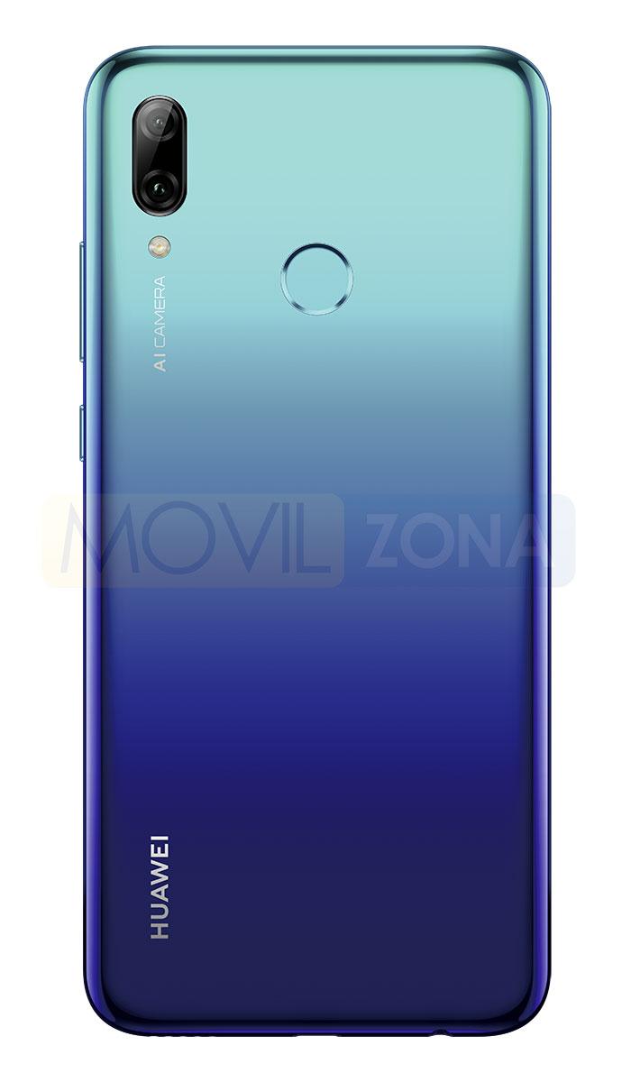 Huawei P Smart 2019 azul cámara y huella dactilar