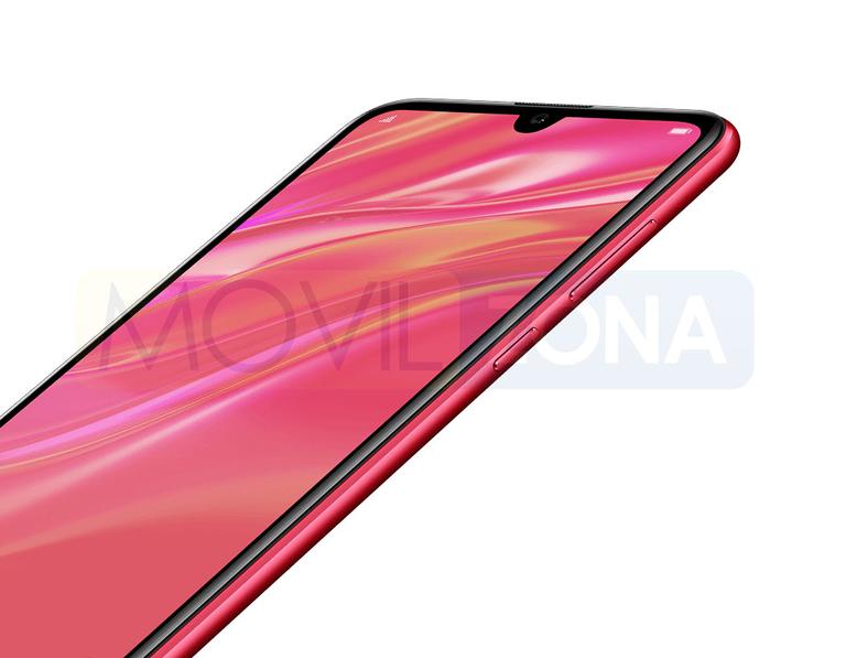 Huawei Y7 Pro 2019 rojo pantalla