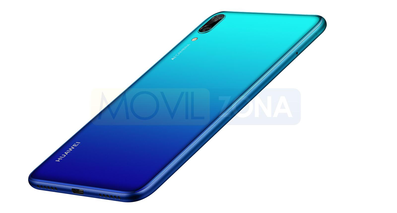 Huawei Y7 Pro 2019 trasera de color azul