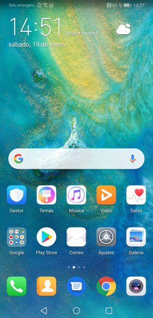 Escritorio del Huawei Mate 20 X