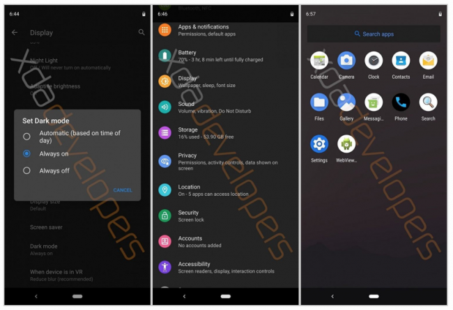 android q modo oscuro