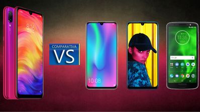 comparativa redmi note 7, huawei p smart 2019, honor 10 lite y moto g6