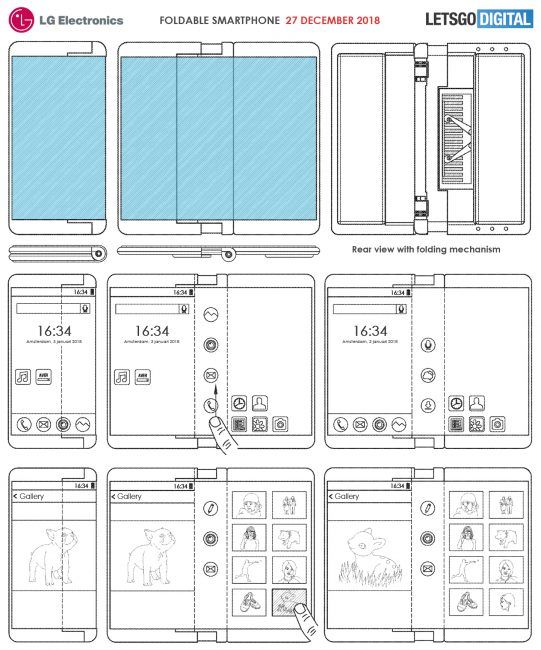 lg patente smartphone plegable