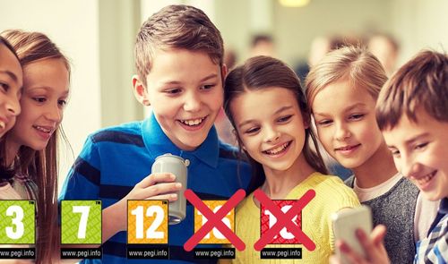 movil niños pegi tachado