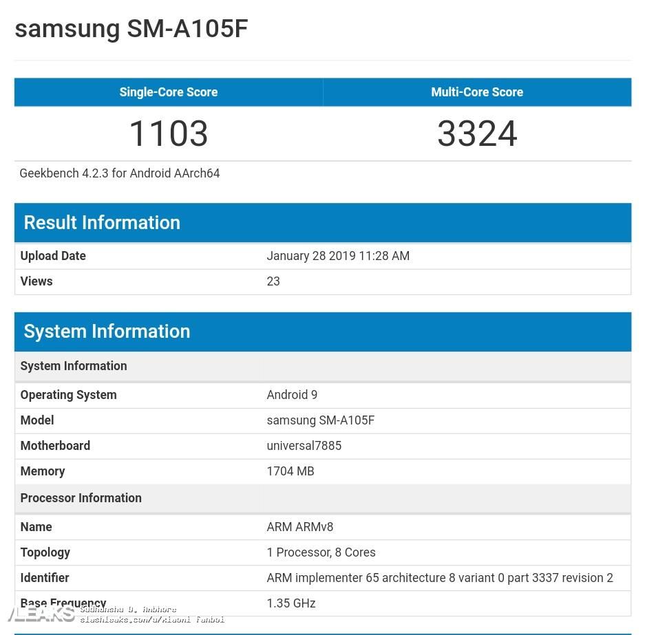 samsung-galaxy-a10 geekbench