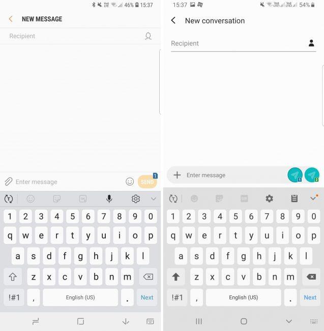 apps Samsung Experience vs One UI