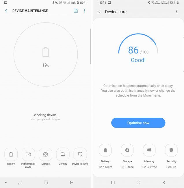 ajustes Samsung Experience vs One UI
