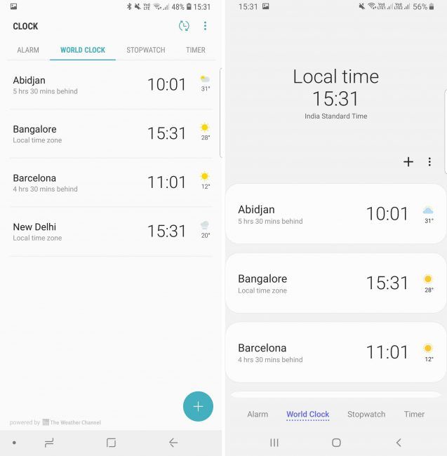 ajustes Samsung Experience vs One UI