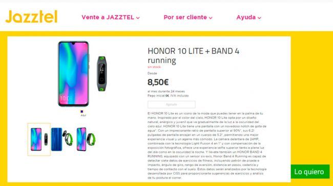 Jazztel Honor oferta
