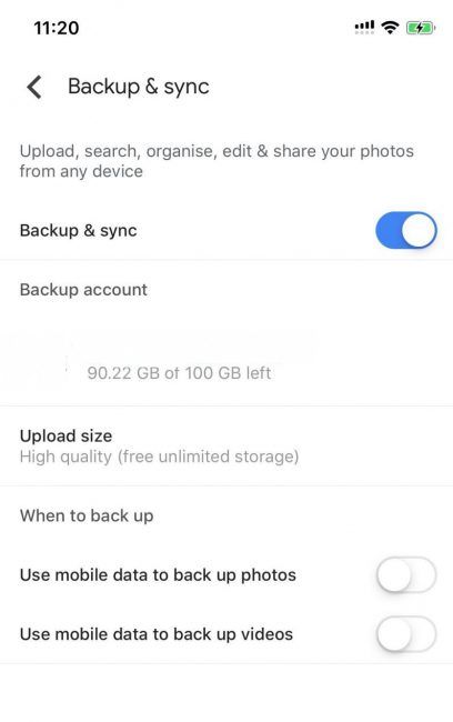 Google Fotos iOS