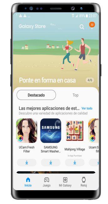Interfaz de usuarios de Galaxy Store