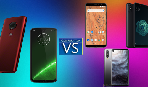 Motorola Moto G7 y G7 Plus vs Xiaomi Mi A2 Lite BQ Aquaris X2 y Galaxy A8s