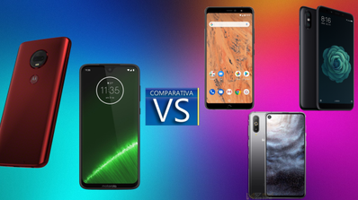 Motorola Moto G7 y G7 Plus vs Xiaomi Mi A2 Lite BQ Aquaris X2 y Galaxy A8s