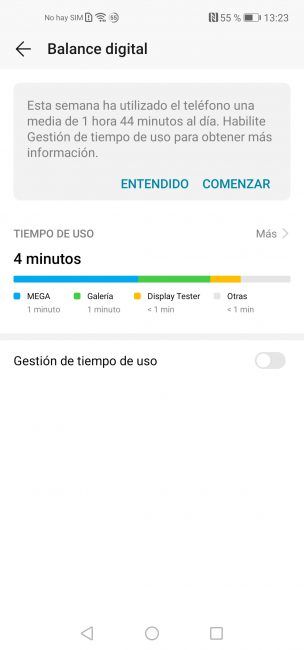 Bienestar digital en el Honor View20