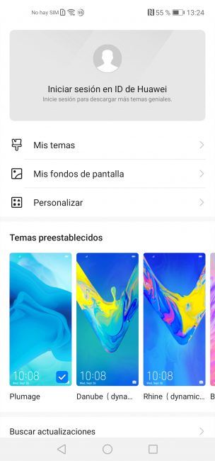 Temas en el Honor View20