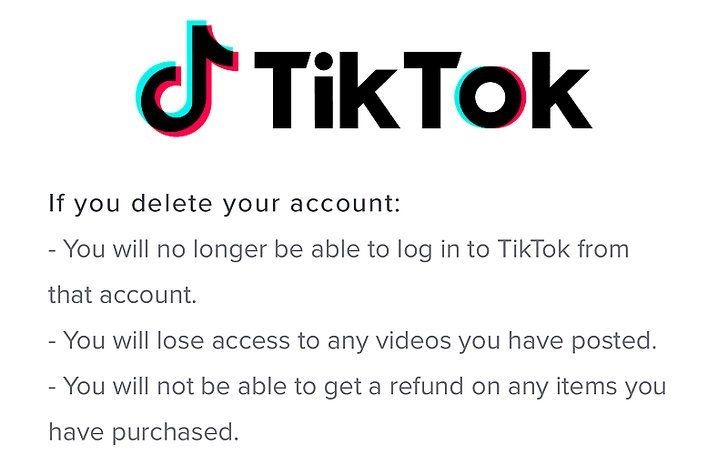 TikTok borrar cuenta