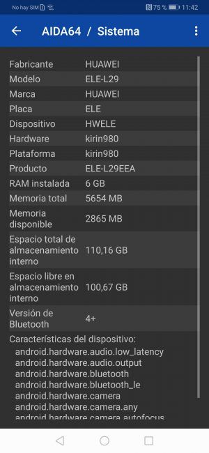 Datos Aida Huawei P30